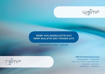 Auflagebulletin 2012 - WEMF AG für Werbemedienforschung
