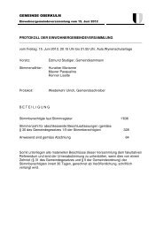 gemeinde oberkulm protokoll der einwohnergemeindeversammlung