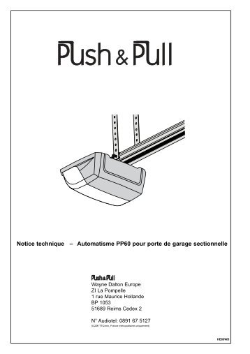 Notice technique – Automatisme PP60 pour porte ... - Wayne Dalton