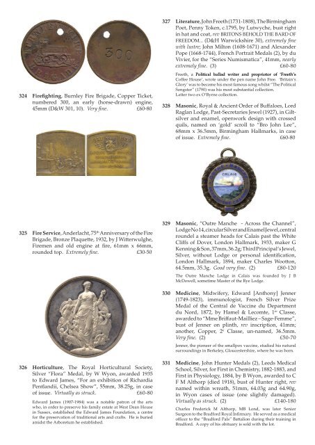 British and World Commemorative Medals - Baldwin's