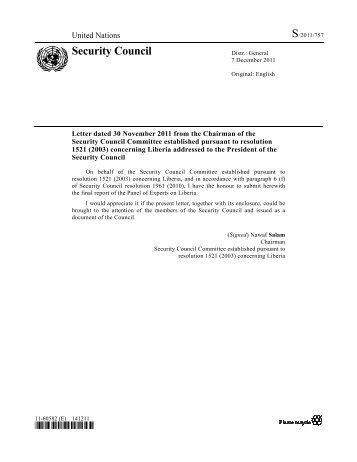 S/2011/757 - Security Council Report