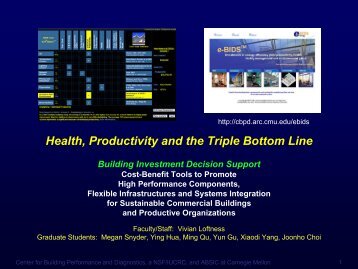 Health, Productivity and the Triple Bottom Line - Carnegie Mellon ...