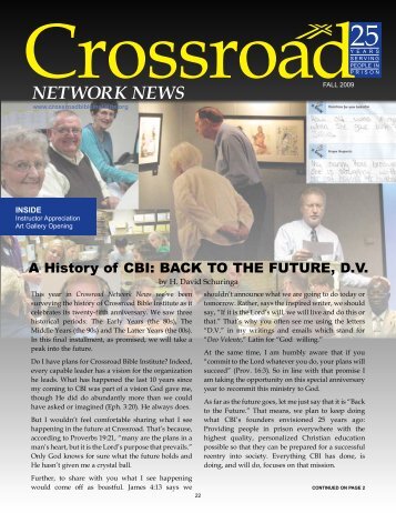 NETWORK NEWS - Crossroad Bible Institute