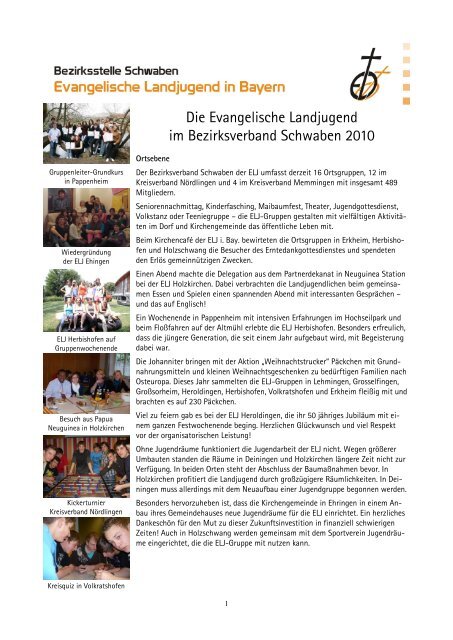 Die Evangelische Landjugend im Bezirksverband Schwaben 2010