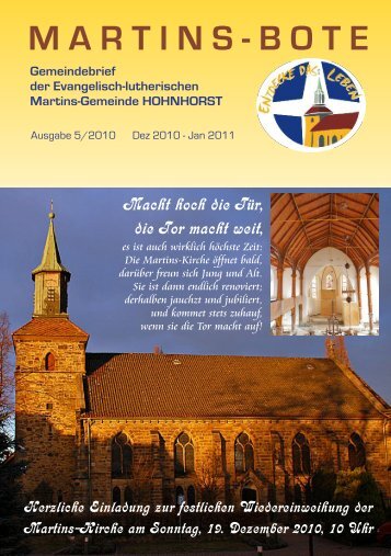 MARTINS-BOTE - Evangelische Martins-Gemeinde Hohnhorst