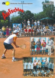 Wir zeigen Ihnen wie! - Deutscher Tennisverein Hameln