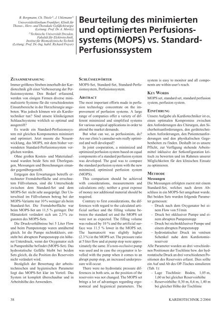 KARDIOTECHNIK Perfusion - Deutsche Gesellschaft für ...