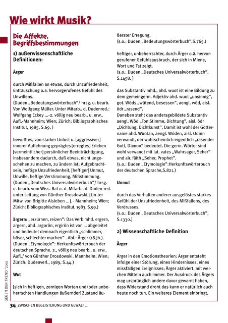 Gegen den Trend 2001 - Arbeitsgemeinschaft der Evangelischen ...