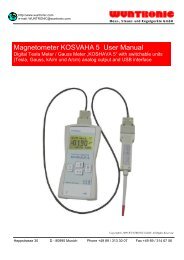 Magnetometer KOSVAHA 5 User Manual - Wuntronic GmbH