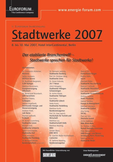 Stadtwerke 2007 - TAM