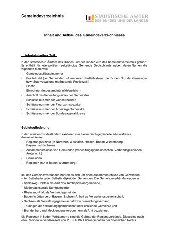 Gemeindeverzeichnis - Publikationsservice von IT.NRW