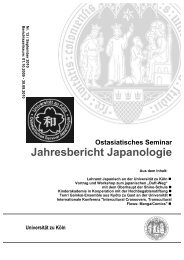 Ostasiatisches Seminar Jahresbericht Japanologie