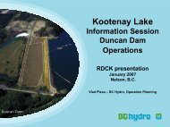 Duncan Dam Operations