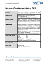 DURIMENT Trockenfertigbeton GK8 - Wietersdorfer & Peggauer ...