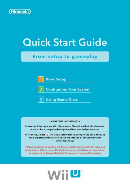 Nintendo Wii U Quick Start Guide (PDF)