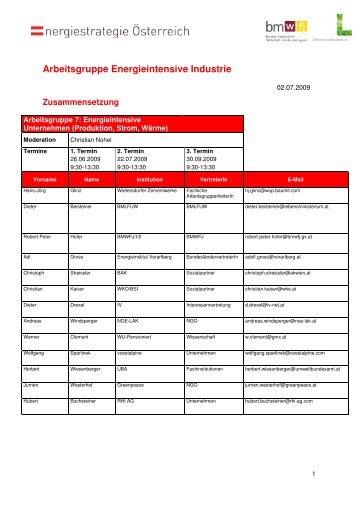 Arbeitsgruppe Energieintensive Industrie - FEEI