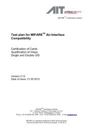 Testplan Cards and Inlays - AIT Austrian Institute of Technology