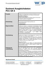 Duriment Ausgleichsbeton PCC GK 8 - Wietersdorfer & Peggauer ...