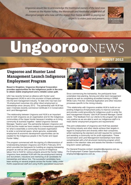 Issue 010 Aug 2012 - Ungooroo Aboriginal Corporation