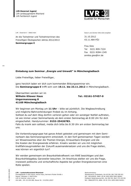 Gruppe E vom 19.11. - Freiwilliges ökologisches Jahr ...