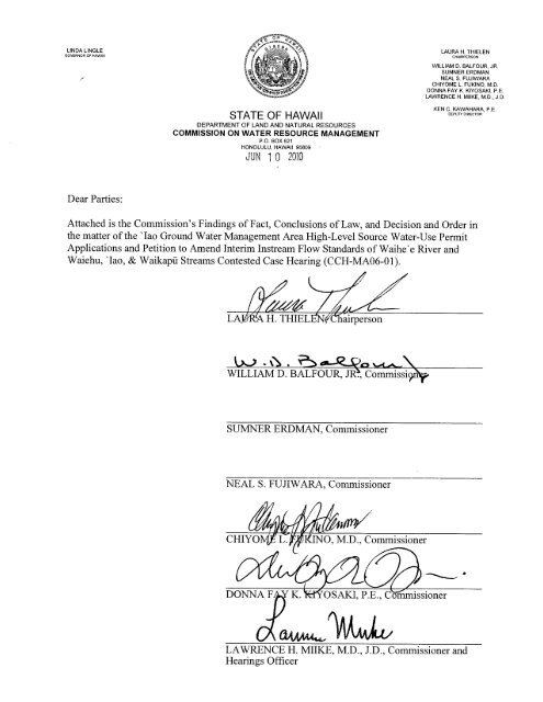 View the Commission's Findings of Fact... [4.58 MB - Hawaii.gov