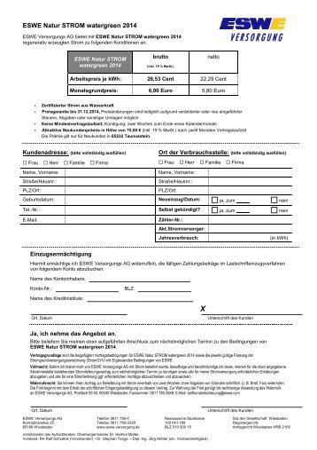 H-WAT2014 Tsst Vertrag.mit Prämie 11.2012 - ESWE Versorgungs AG