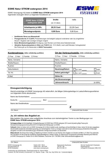 H-WAT2014 Tsst Vertrag.mit Prämie 11.2012 - ESWE Versorgungs AG