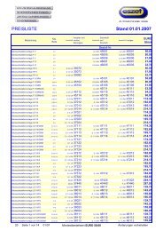 PREISLISTE Stand 01.01.2007