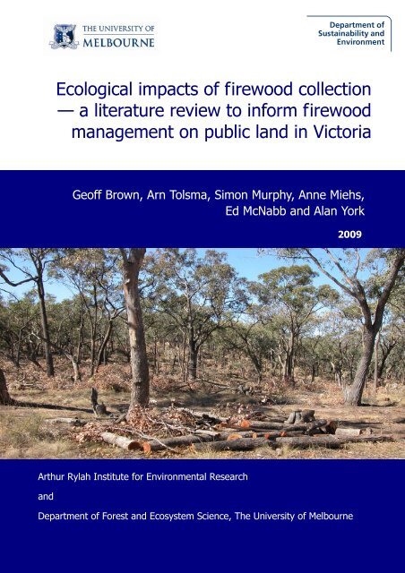 Ecological impacts of firewood collection - Department of ...