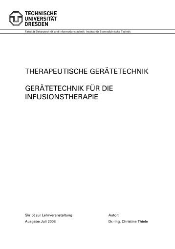 therapeutische gerätetechnik gerätetechnik für die - Fakultät ...
