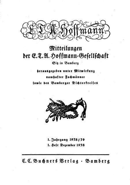 Miteilungen der E.T.A. Hoffmann-Geselschaft