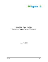 Stave River Water Use Plan - BC Hydro