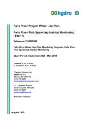 Falls River Project Water Use Plan Falls River Fish ... - BC Hydro