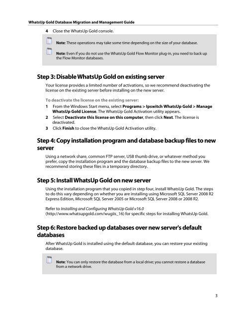 WhatsUp Gold v16.0 - Ipswitch Documentation Server