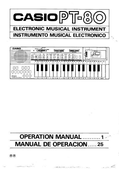 Casio PT-80 Operation Manual