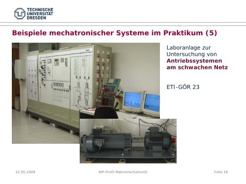 Makromechatronik - Fakultät Elektrotechnik und Informationstechnik