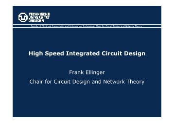 High Speed Integrated Circuit Design