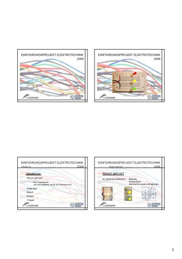 EINFÜHRUNGSPROJEKT ELEKTROTECHNIK 2009 ...