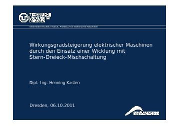 Wirkungsgradsteigerung elektrischer Maschinen durch den Einsatz ...