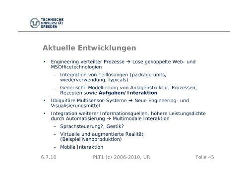 Mensch-Prozess-Kommunikation - Fakultät Elektrotechnik und ...