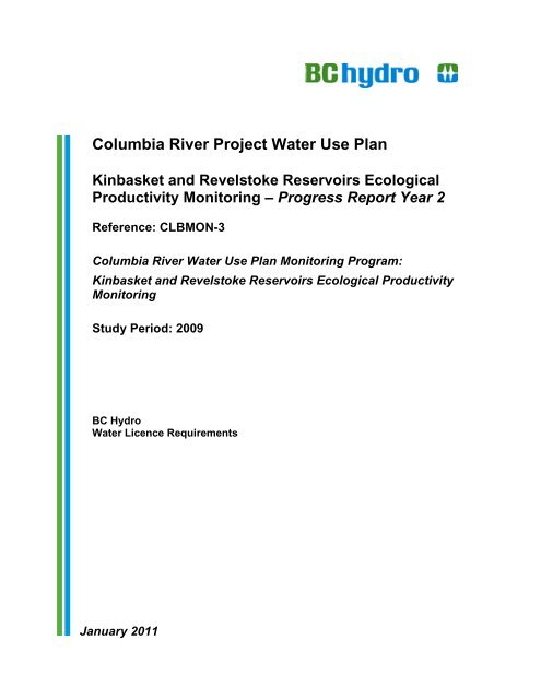 Columbia River Project Water Use Plan - BC Hydro