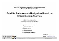 Satellite Autonomous Navigation Based on Image Motion Analysis