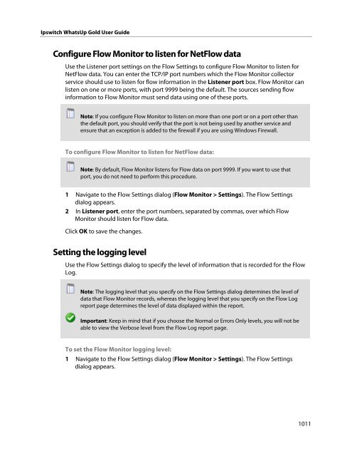Ipswitch WhatsUp Gold User Guide - Ipswitch Documentation Server