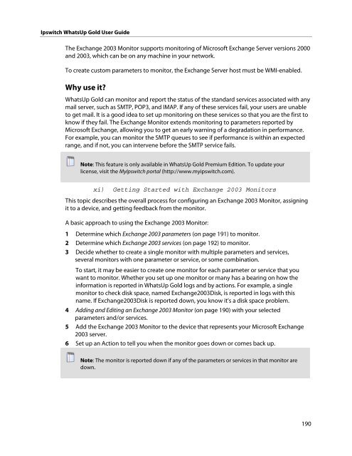 Ipswitch WhatsUp Gold User Guide - Ipswitch Documentation Server