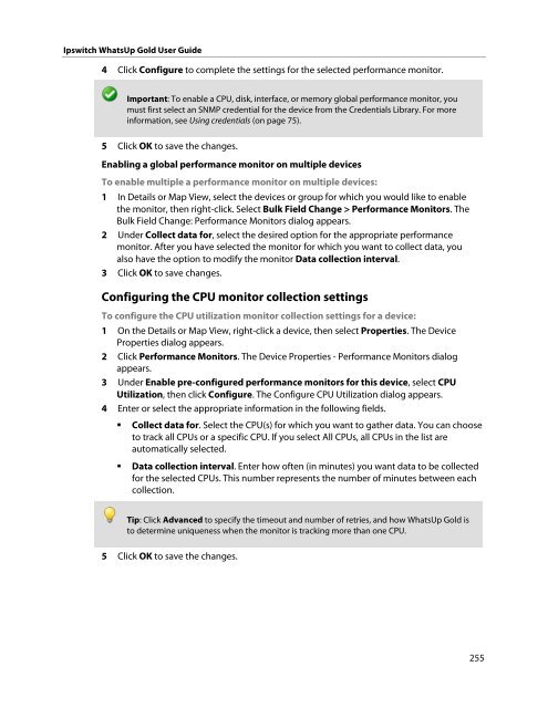 Ipswitch WhatsUp Gold User Guide - Ipswitch Documentation Server
