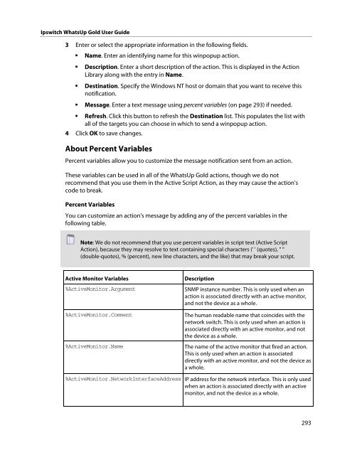 Ipswitch WhatsUp Gold User Guide - Ipswitch Documentation Server