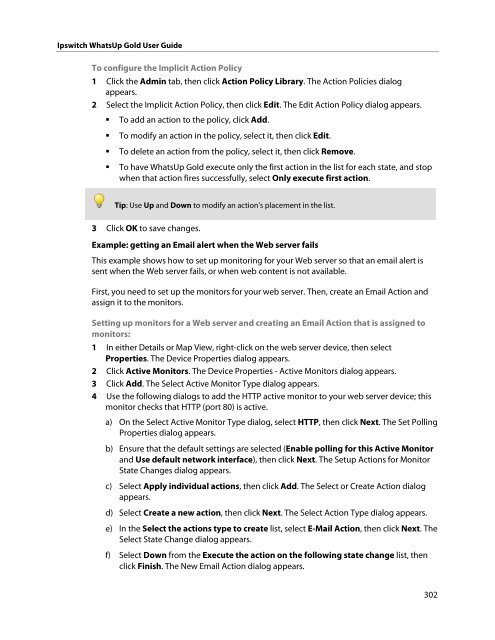Ipswitch WhatsUp Gold User Guide - Ipswitch Documentation Server