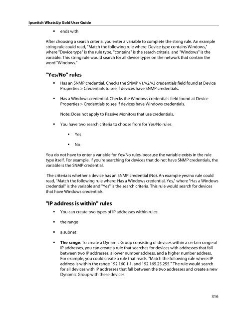 Ipswitch WhatsUp Gold User Guide - Ipswitch Documentation Server