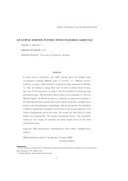 multiple server system with flexible arrivals - Industrial and ...