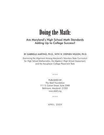 Doing the Math - JHU Mathematics - Johns Hopkins University